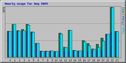 Hourly usage for May 2025