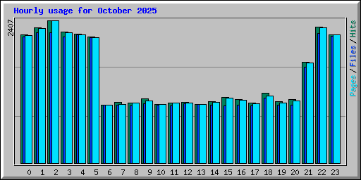 Hourly usage for October 2025