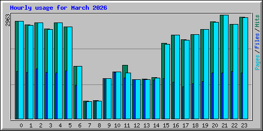 Hourly usage for March 2026
