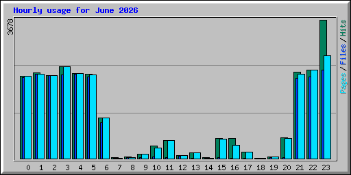 Hourly usage for June 2026