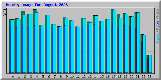 Hourly usage for August 2026