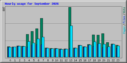 Hourly usage for September 2026